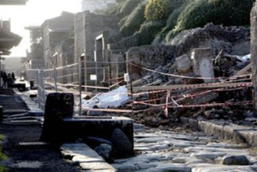 Damage to Pompeii.