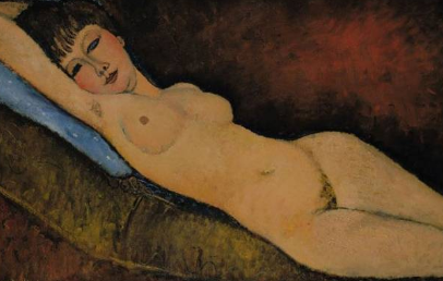 Amedeo Modigliani, Nu Couche au Coussin Bleu (1916)