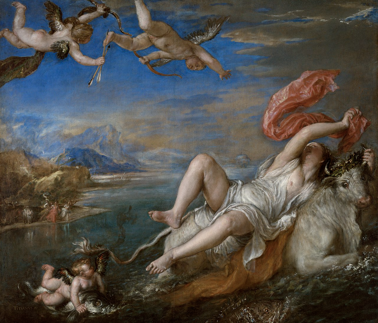 Rape of Europa -- Tizian painting