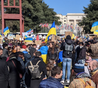 Picture of a protest for Ukraine