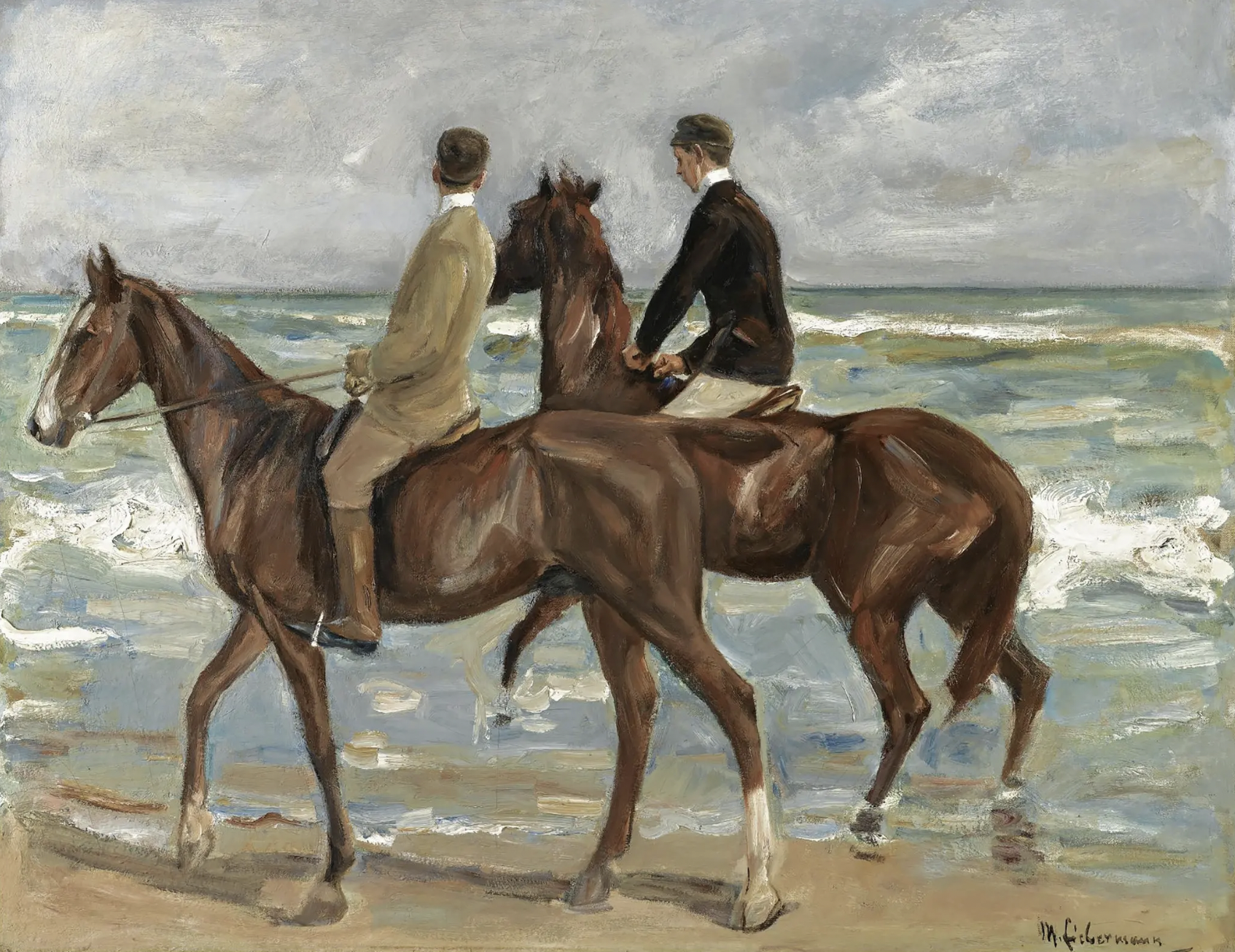 Max Liebermann, “Two Riders on a Beach” (1901).
