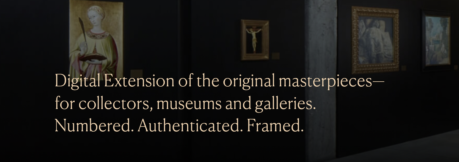 screen shot website of NFT maker