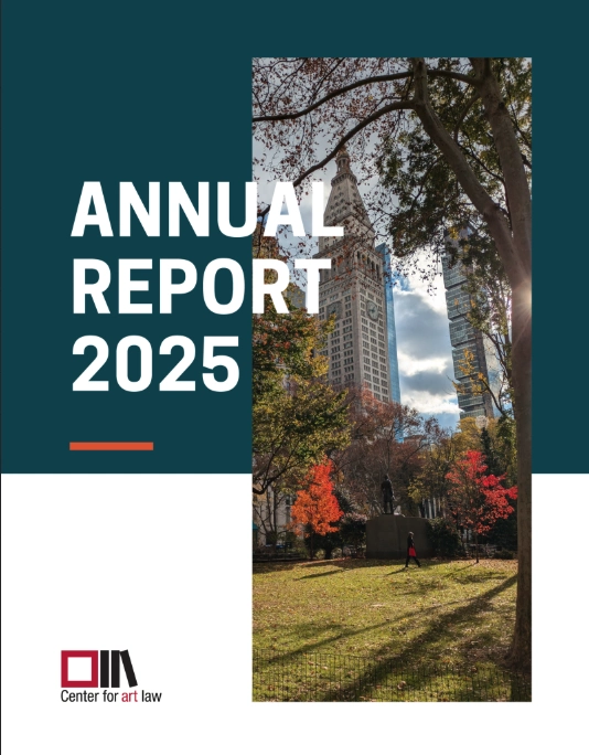 Center for Art Law Annual report 2025 Cover