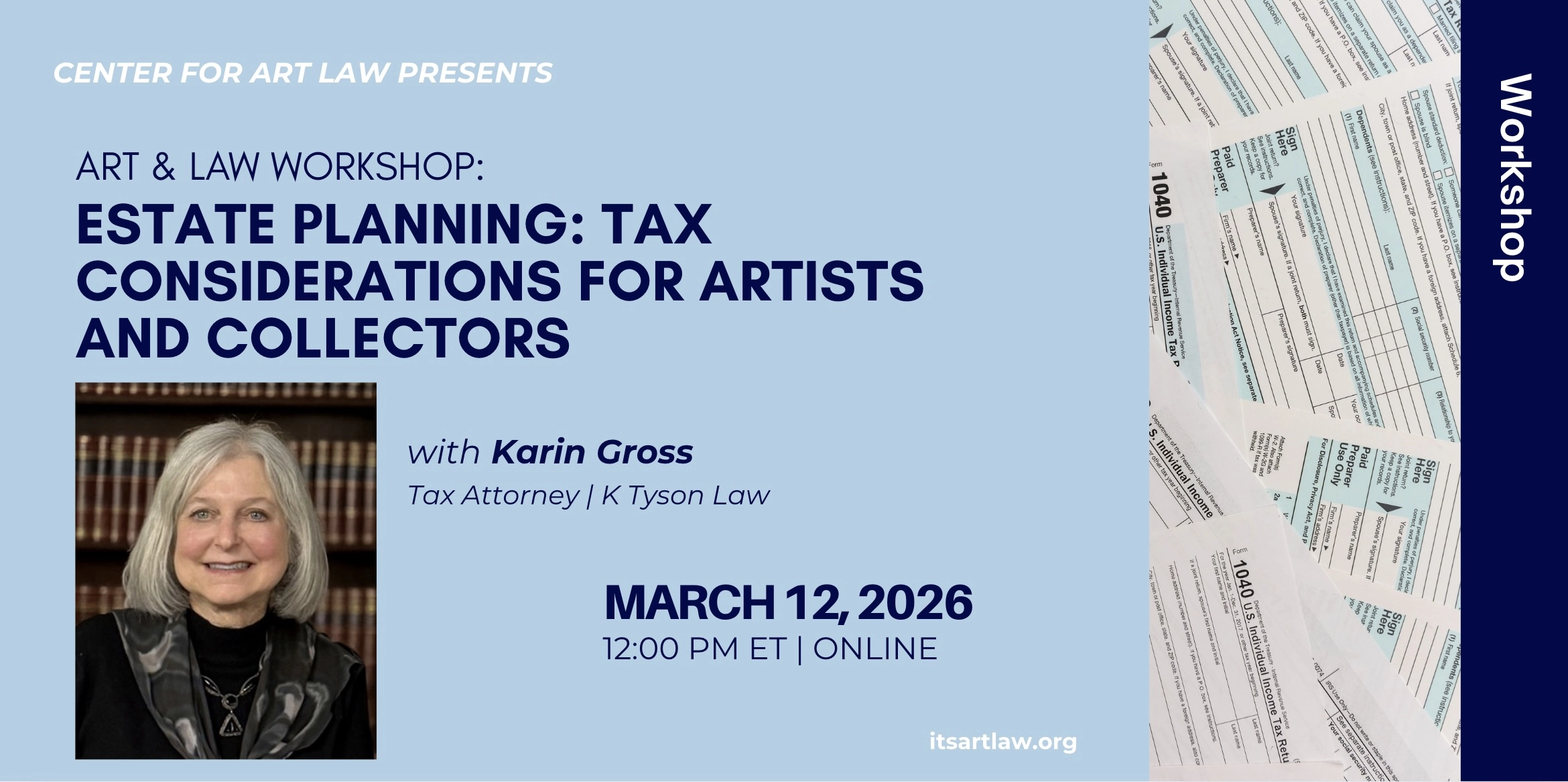 Center for Art Law Art and Law Worskshop with Karin Gross